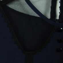 Laden Sie das Bild in den Galerie-Viewer, Second Hand LITTLE WHITE LIES Kleid Gr. L dunkelblau schwarz (*)