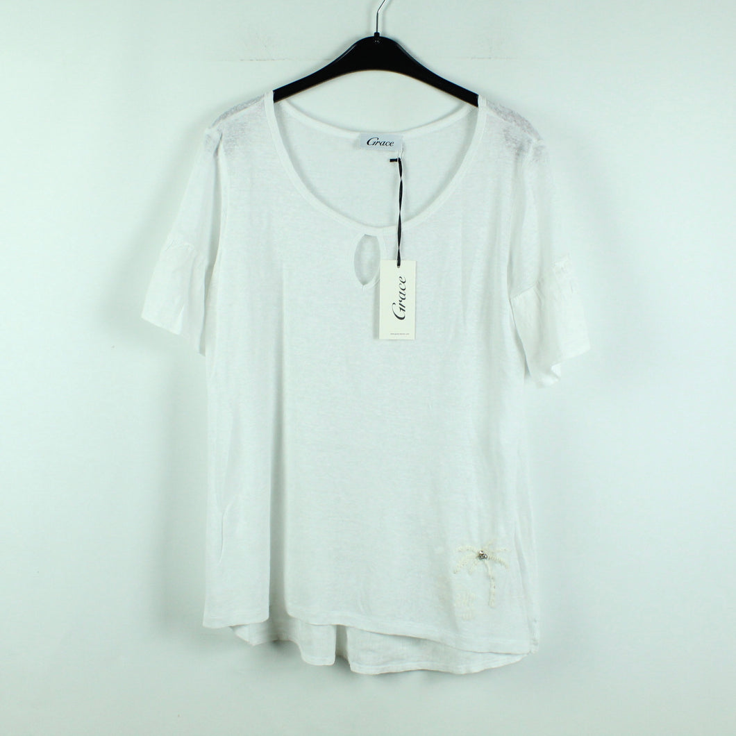 Second Hand GRACE Leinenshirt Gr. S weiß Leinen neu (*)