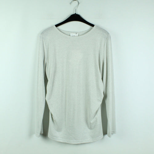 Second Hand THE PURE by Barbara Schwarzer Longsleeve Gr. 42 silber grau NEU (*)