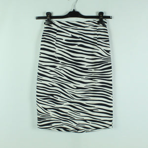 Second Hand CALOMA Rock Gr. 36 schwarz weiß Zebra Muster (*)