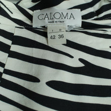 Laden Sie das Bild in den Galerie-Viewer, Second Hand CALOMA Rock Gr. 36 schwarz weiß Zebra Muster (*)