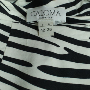 Second Hand CALOMA Rock Gr. 36 schwarz weiß Zebra Muster (*)