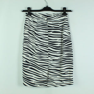 Second Hand CALOMA Rock Gr. 36 schwarz weiß Zebra Muster (*)