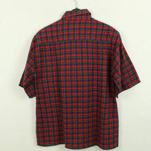 Laden Sie das Bild in den Galerie-Viewer, Vintage Flanellhemd Gr. XS rot mehrfarbig kariert Kurzarmhemd