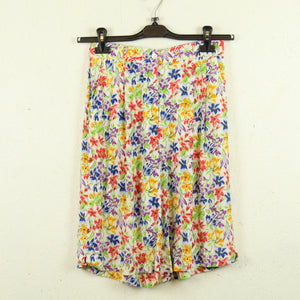 Vintage Short Gr. S weiß bunt geblümt Sommershorts High Waist
