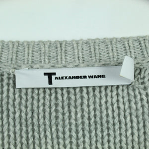 Second Hand T BY ALEXANDER WANG Pullover Gr. M grau oversized Strick (*)