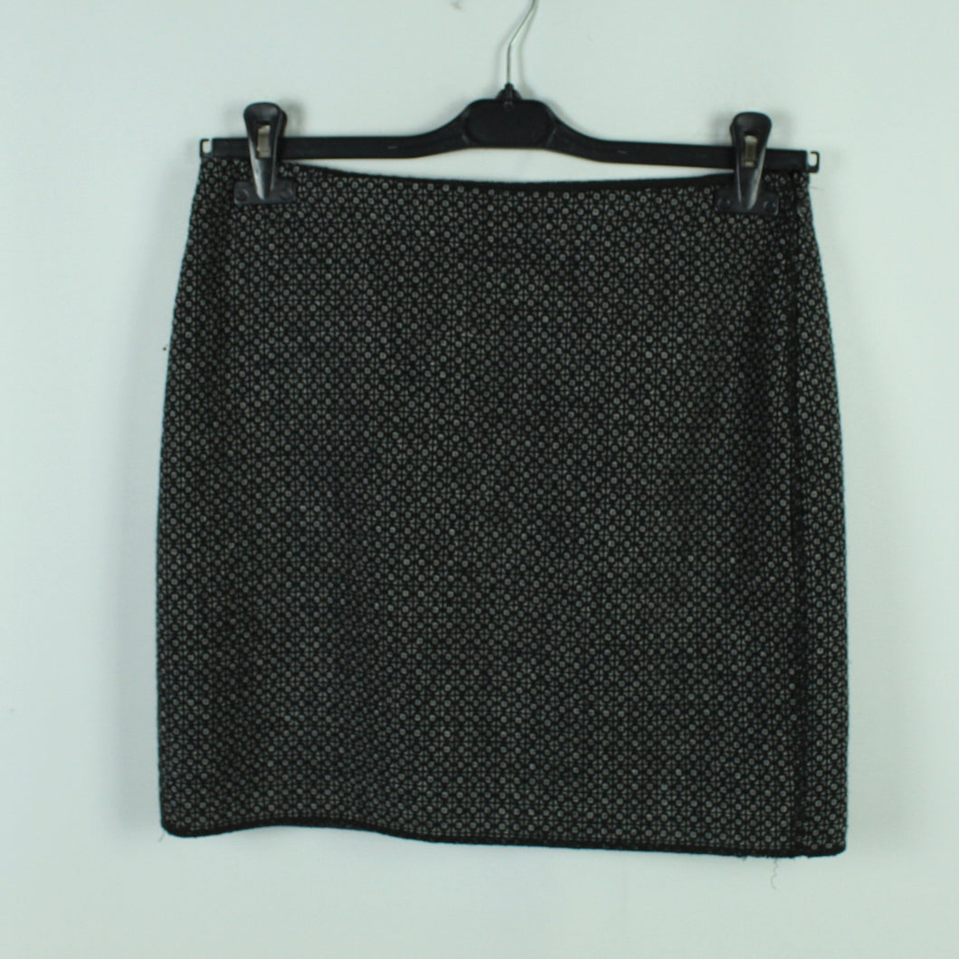 Second Hand OPUS Rock mit Wolle Gr. 36 schwarz weiß Minirock (*)