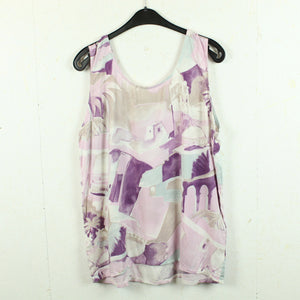 Vintage Top Gr. L rosa flieder pastell gemustert Sommertop
