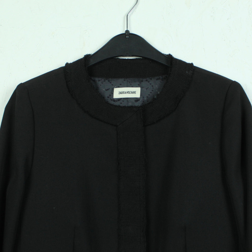 Second Hand ZADIG & VOLTAIRE Wolljacke Gr. 34 schwarz Wolle Jacke (*)
