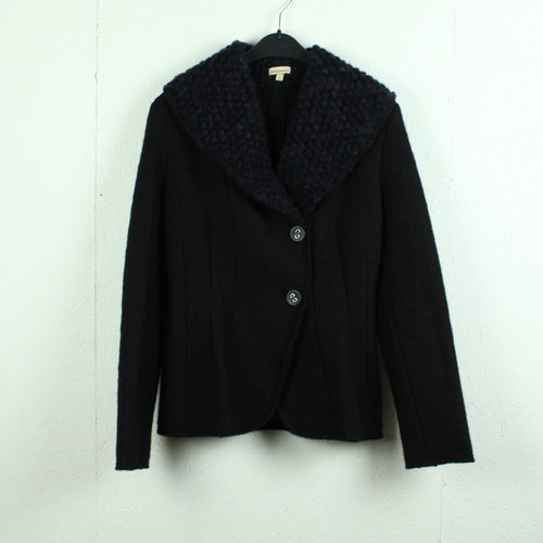 Second Hand BELLANATUR Jacke mit Wolle Gr. S schwarz blau (*)