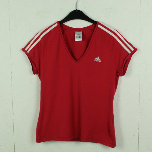 Second Hand ADIDAS Vintage T-Shirt Gr. M rot V-Neck (*)