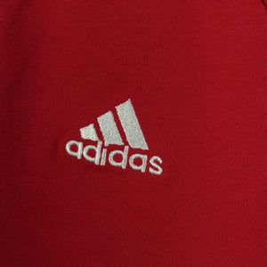 Second Hand ADIDAS Vintage T-Shirt Gr. M rot V-Neck (*)