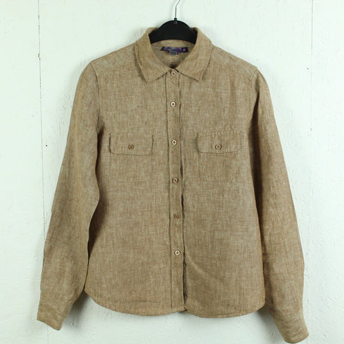 Second Hand BLUNAUTA Leinenbluse Gr. M braun Langarmbluse Leinen  (*)