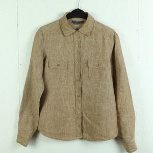 Second Hand BLUNAUTA Leinenbluse Gr. M braun Langarmbluse Leinen  (*)