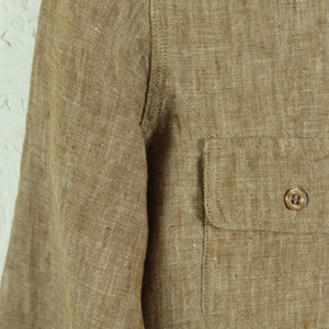 Second Hand BLUNAUTA Leinenbluse Gr. M braun Langarmbluse Leinen  (*)