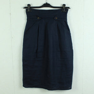 Second Hand MARELLA Leinenrock Gr. 36 dunkelblau Leinen Rock (*)