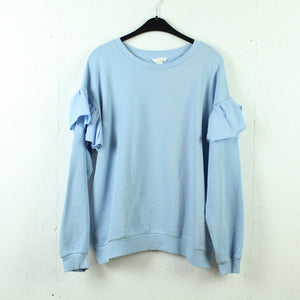 Second Hand H&M Sweatshirt Gr. L hellblau Volants NEU (*)