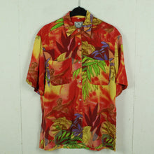 Laden Sie das Bild in den Galerie-Viewer, Vintage Bluse Gr. M rot bunt kurzarm Hawaii