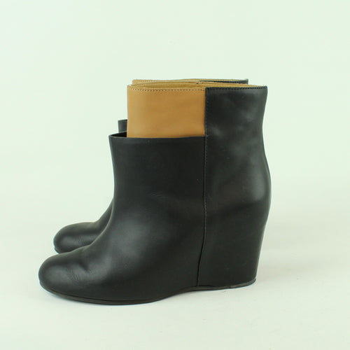 Second Hand MM6 MARTIN MARGIELA Stiefeletten Gr. 38 schwarz braun (*)