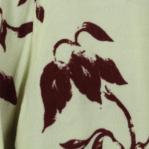 Second Hand GANNI Bluse Gr. XL creme weinrot geblümt(*)