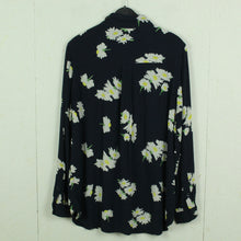 Laden Sie das Bild in den Galerie-Viewer, Second Hand GANNI Bluse Gr. 42 dunkelblau mehrfarbig geblümt (*)