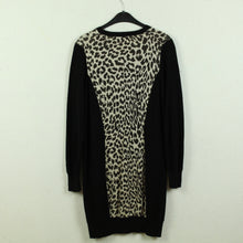 Laden Sie das Bild in den Galerie-Viewer, Second Hand THAKOON Kleid mit Wolle Gr. M  schwarz Leopard Animalprint (*)