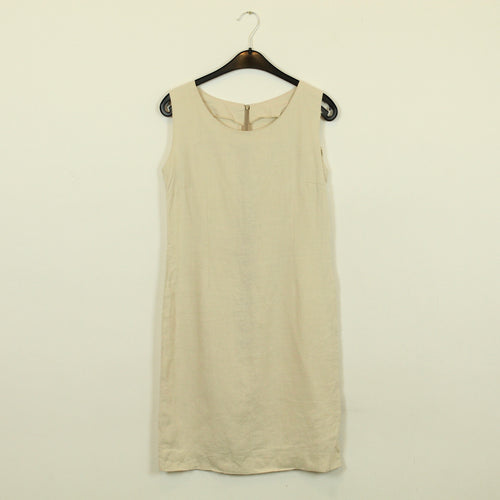 Vintage Leinenkleid Gr. 38 beige Leinen Etuikleid