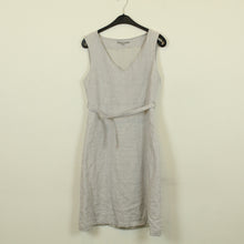 Laden Sie das Bild in den Galerie-Viewer, Second Hand InWear Vintage Kleid mit Leinen Gr. 40 grau (*)