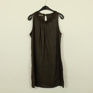 Second Hand MADE IN ITALY Leinenkleid Gr. 38 braun Leinen Kleid (*)
