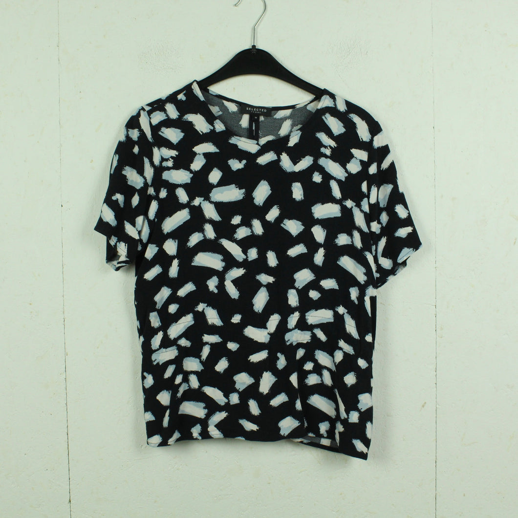 Second Hand SELECTED FEMME Bluse Gr. 36 blau abstrakt gemustert (*)