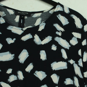 Second Hand SELECTED FEMME Bluse Gr. 36 blau abstrakt gemustert (*)