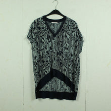 Laden Sie das Bild in den Galerie-Viewer, Second Hand WERA STOCKHOLM Bluse Gr. 36 dunkelblau grau oversized (*)
