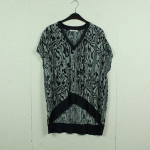 Second Hand WERA STOCKHOLM Bluse Gr. 36 dunkelblau grau oversized (*)