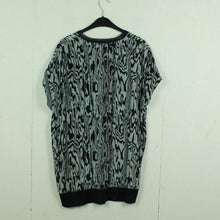Laden Sie das Bild in den Galerie-Viewer, Second Hand WERA STOCKHOLM Bluse Gr. 36 dunkelblau grau oversized (*)