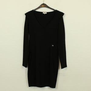 Second Hand DEPT Kleid Gr. S schwarz Volants langarm (*)