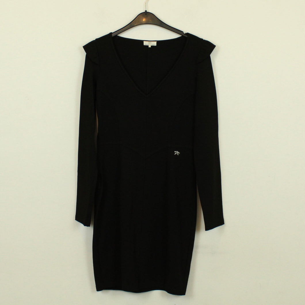 Second Hand DEPT Kleid Gr. S schwarz Volants langarm (*)