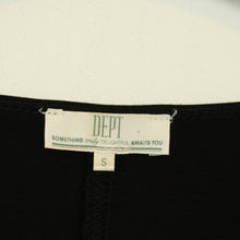 Laden Sie das Bild in den Galerie-Viewer, Second Hand DEPT Kleid Gr. S schwarz Volants langarm (*)