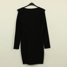 Laden Sie das Bild in den Galerie-Viewer, Second Hand DEPT Kleid Gr. S schwarz Volants langarm (*)
