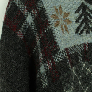 Vintage Pullover Gr. XL anthrazit mehrfarbig rundhals