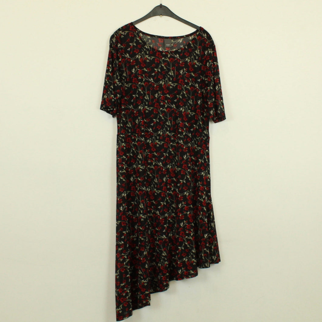 Second Hand ICHI Kleid Gr. L schwarz mehrfarbig geblümt (*)