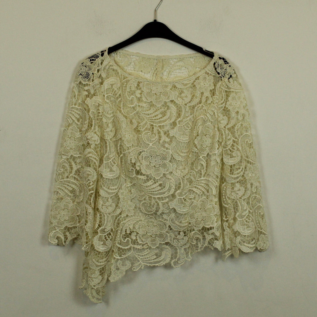 Second Hand MINX Bluse Gr. 36 creme Mod. Gloria Spitzenbluse Bluse NEU (*)