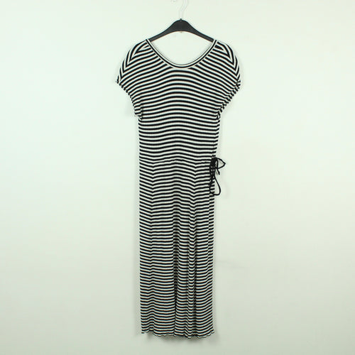 Second Hand MADS NORGAARD Maxikleid Gr. M weiß schwarz gestreift (*)