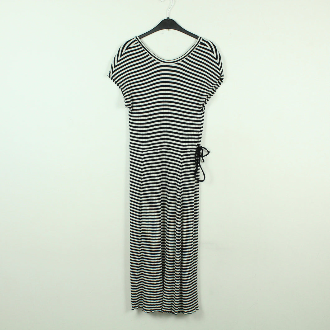 Second Hand MADS NORGAARD Maxikleid Gr. M weiß schwarz gestreift (*)