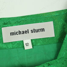 Laden Sie das Bild in den Galerie-Viewer, Second Hand MICHAEL STURM Seidenkleid Gr. 40 (UK12) grün Kleid Seide (*)