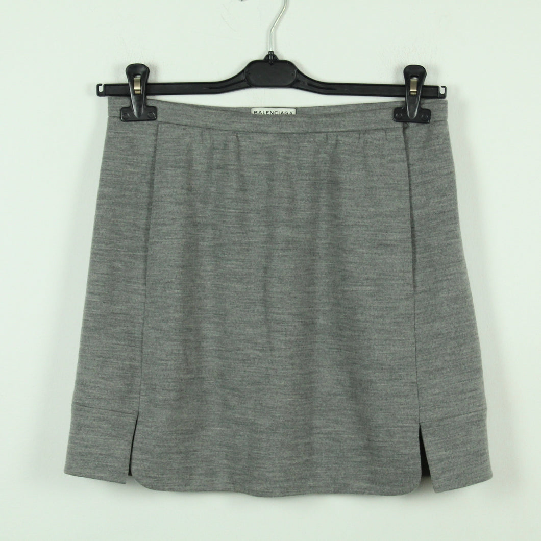 Second Hand BALENCIAGA Wollrock Gr. 38 grau Minirock (*)