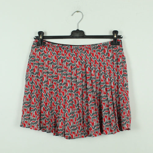 Second Hand ZARA Plissee Skorts Gr. M bunt Zebra Print Shorts (*)