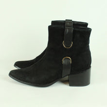 Laden Sie das Bild in den Galerie-Viewer, Second Hand RACHEL ZOE Stiefeletten Gr. 40,5 schwarz Booties Leder  (*)