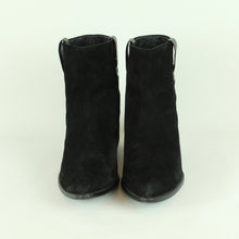 Laden Sie das Bild in den Galerie-Viewer, Second Hand RACHEL ZOE Stiefeletten Gr. 40,5 schwarz Booties Leder  (*)
