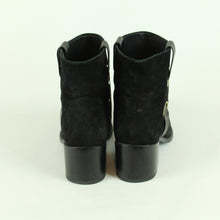 Laden Sie das Bild in den Galerie-Viewer, Second Hand RACHEL ZOE Stiefeletten Gr. 40,5 schwarz Booties Leder  (*)