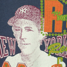 Laden Sie das Bild in den Galerie-Viewer, Vintage Sweatshirt Gr. M blau mehrfarbig Print: Baseball Boston New York